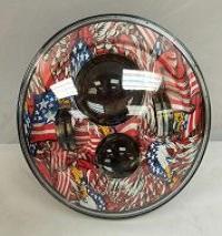 Load image into Gallery viewer, 7" DAYMAKER Replacement American Pride Design Projector HID LED Light Bulb Headlight Motorcycle Harley