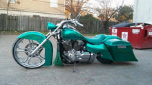 Load image into Gallery viewer, Honda VTX 1800 / 1300 6" Extended Stretched BOLT ON Out & Down Bags Rear Fender Rails Dual Cut Out
