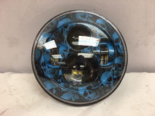 Load image into Gallery viewer, 7" DAYMAKER Replacement Custom Blue Skull Design Projector HID LED Light Bulb Headlight Motorcycle Harley