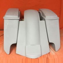 Load image into Gallery viewer, Honda Shadow Sabre 1100 5" Extended Saddlebags Bags Rear Fender Dual Cut Out Lids