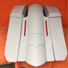 Load image into Gallery viewer, Harley Davidson 6" Trendsetter Extended Saddlebag LED Recess Plate Fender Kit - No Cut Outs 6.5" Speaker Lids / 2014