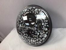 Load image into Gallery viewer, 7" DAYMAKER Replacement Mini Skulls Design Projector HID LED Light Bulb Headlight Motorcycle Harley