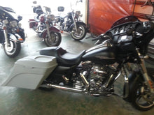 Load image into Gallery viewer, Harley Davidson 6" Extended Stretched Out & Down Saddlebags Fender - No Lids 2014 Model Style Bags - Dual Cut Outs.