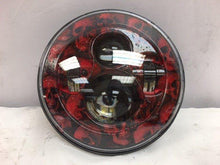 Load image into Gallery viewer, 7" DAYMAKER Replacement Custom Red Skull Design Projector HID LED Light Bulb Headlight Motorcycle Harley