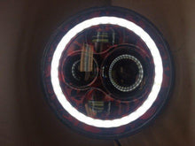 Load image into Gallery viewer, 7" DAYMAKER Custom Red With White Halo Skull Design Projector HID LED Light Bulb Headlight Motorcycle Harley