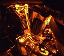 Load image into Gallery viewer, Blue 4pc LED Kit Engine Fairing Body Kit Lights Glow Accent Lighting for Harley (Copy)