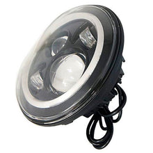 Load image into Gallery viewer, 7" DAYMAKER Black Angel Eye WHITE HALO Projector HID LED Light Bulb Headlight Motorcycle Harley