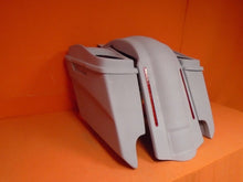 Load image into Gallery viewer, Harley Davidson 5" Heritage Softail Extended Saddlebags Dual 6.5" Speaker Lids LED Fender Dual Cutouts