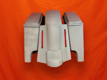 Load image into Gallery viewer, Harley Davidson 4" Extended Stretched Saddlebags Lids and Replacement LED Fender 09 - 13