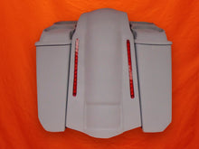 Load image into Gallery viewer, Harley Davidson 5" Stretched Extended Saddlebags No Cut Outs LED Fender Dual 6.5 Speaker Lids