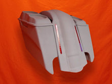 Load image into Gallery viewer, Harley Davidson 5" Extended Stretched Saddlebags With Cut Outs LED Fender Lids
