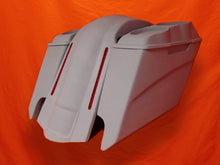 Load image into Gallery viewer, Harley Davidson 5" Extended Stretched Saddlebags With Cut Outs LED Fender Lids