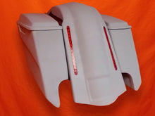 Load image into Gallery viewer, Harley Davidson 5" Extended Stretched Saddlebags With Cut Outs LED Fender Lids