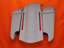 Load image into Gallery viewer, Harley Davidson 5" Extended Stretched Saddlebags With Cut Outs LED Fender Lids