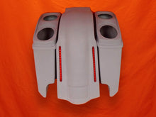 Load image into Gallery viewer, Harley Davidson 5" Stretched Extended Saddlebags With Cut Outs LED Fender Dual 6x9 Speaker Lids