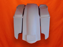Load image into Gallery viewer, Harley Davidson 5" Stretched Extended Saddlebags With Cut Outs Fender 6x9 Speaker Lids