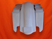 Load image into Gallery viewer, Harley Davidson 5" Extended Stretched Saddlebags With Cut Outs Fender Dual 6.5" Speaker Lids