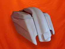 Load image into Gallery viewer, Harley Davidson 5" Extended Stretched Saddlebags With Cut Outs Fender Dual 6.5" Speaker Lids