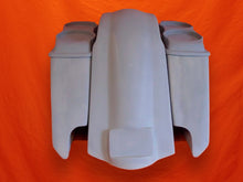 Load image into Gallery viewer, Harley Davidson 5" Extended Stretched Saddlebags With Cut Outs Fender Dual 6.5" Speaker Lids