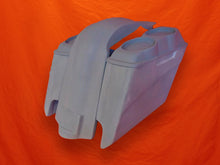 Load image into Gallery viewer, Harley Davidson 5" Extended Stretched Saddlebags With Cut Outs Fender Dual 6.5" Speaker Lids