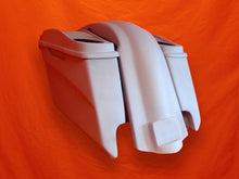 Load image into Gallery viewer, Harley Davidson 5" Extended Stretched Saddlebags With Cut Outs Fender Dual 6 x 9 Speaker Lids