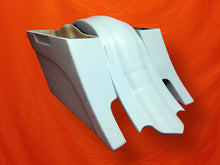 Load image into Gallery viewer, Harley Davidson 6" Extended Out And Down Saddlebags with Custom Rear Fender - No Lids