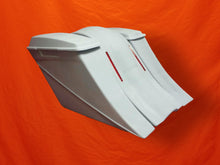 Load image into Gallery viewer, Harley Davidson 8" Stretched SaddleBags No Cut Outs with LED Lights Fender and Lids