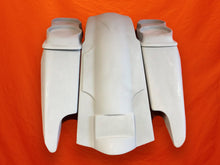 Load image into Gallery viewer, Harley Davidson 5" Fifty Five Extended Stretched Saddlebag Fender Kit - Dual Cut Outs Dual 6.5" Speaker Lids