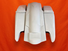 Load image into Gallery viewer, Harley Davidson 5" Fifty Five Extended Stretched Saddlebag Fender Kit - Dual Cut Outs Dual 6.5" Speaker Lids