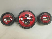 Load image into Gallery viewer, 7" Kawasaki Voyager & Vaquero DAYMAKER Headlight Dual 4.5" - 4 1/2" Auxiliary AUX Red Spot Passing LED Fog Lights SET