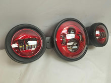 Load image into Gallery viewer, 7" Kawasaki Voyager & Vaquero DAYMAKER Headlight Dual 4.5" - 4 1/2" Auxiliary AUX Red Spot Passing LED Fog Lights SET