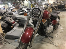 Load image into Gallery viewer, 7" DAYMAKER Kawasaki Vulcan Nomad 800 Black With Blue Halo HID LED Light Bulb Headlight Motorcycle