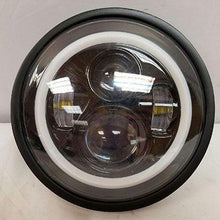 Load image into Gallery viewer, 7" DAYMAKER Kawasaki Vulcan Nomad 800 Black With White Halo HID LED Light Bulb Headlight Motorcycle