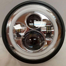 Load image into Gallery viewer, 7" DAYMAKER Kawasaki Vulcan Nomad 800 Chrome With White Halo HID LED Light Bulb Headlight Motorcycle