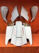 Load image into Gallery viewer, Harley Davidson 5" Fifty Five Stretched Saddlebag LED Fender Tank Shroud Side Covers Full Body Kit - Dual CutOuts