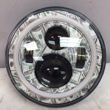 Load image into Gallery viewer, 7" DAYMAKER Custom Big Money Daymaker Design With Orange Halo Projector HID LED Light Bulb Headlight Motorcycle Harley