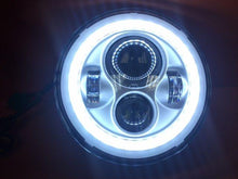 Load image into Gallery viewer, 7" DAYMAKER Kawasaki Vulcan Nomad 800 Chrome With White Halo HID LED Light Bulb Headlight Motorcycle