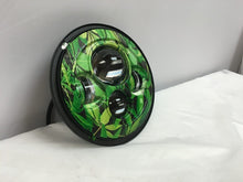 Load image into Gallery viewer, 7" DAYMAKER Replacement Weed Design Projector HID LED Light Bulb Headlight Motorcycle Harley
