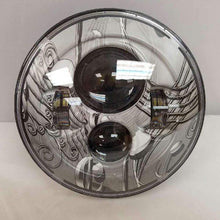 Load image into Gallery viewer, 7" DAYMAKER Replacement Silver Music Design Projector HID LED Light Bulb Headlight Motorcycle Harley