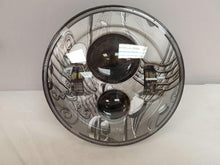 Load image into Gallery viewer, 7" DAYMAKER Replacement Silver Music Design Projector HID LED Light Bulb Headlight Motorcycle Harley