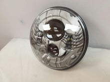 Load image into Gallery viewer, 7" DAYMAKER Replacement Silver Music Design Projector HID LED Light Bulb Headlight Motorcycle Harley