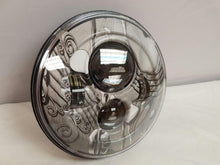 Load image into Gallery viewer, 7" DAYMAKER Replacement Silver Music Design Projector HID LED Light Bulb Headlight Motorcycle Harley