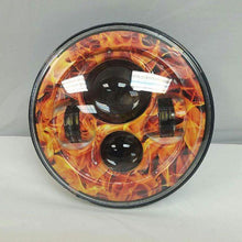 Load image into Gallery viewer, 7" DAYMAKER Replacement Flame Design Projector HID LED Light Bulb Headlight Motorcycle Harley