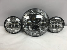 Load image into Gallery viewer, 7" DAYMAKER JOKER DESIGN Headlight Dual 4.5" - 4 1/2" Auxiliary Spot Passing LED Fog Lights Bulb Harley SET