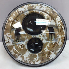 Load image into Gallery viewer, 7" DAYMAKER Replacement Brown Camo Design Projector HID LED Light Bulb Headlight Motorcycle Harley