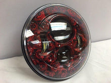 Load image into Gallery viewer, 7" DAYMAKER Replacement Red Roses Design Projector HID LED Light Bulb Headlight Motorcycle Harley