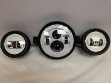 Load image into Gallery viewer, 7" Kawasaki Voyager & Vaquero DAYMAKER Headlight Dual 4.5" - 4 1/2" Auxiliary AUX White Spot Passing LED Fog Lights SET