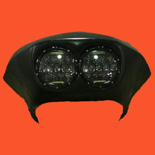 Load image into Gallery viewer, DUAL 7" DAYMAKER 2014  75 WATT LED Replacement ROAD GLIDE Black Light Bulb Headlight Motorcycle Harley Bezel