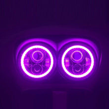 Load image into Gallery viewer, DUAL 7" DAYMAKER 2014  PINK HALO LED Replacement ROAD GLIDE Chrome Light Bulb Headlight Harley Bezel