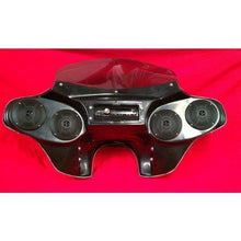 Load image into Gallery viewer, Harley Davidson Headlight Stereo Fairing Fatboy Softail Classic Heritage Deluxe Black